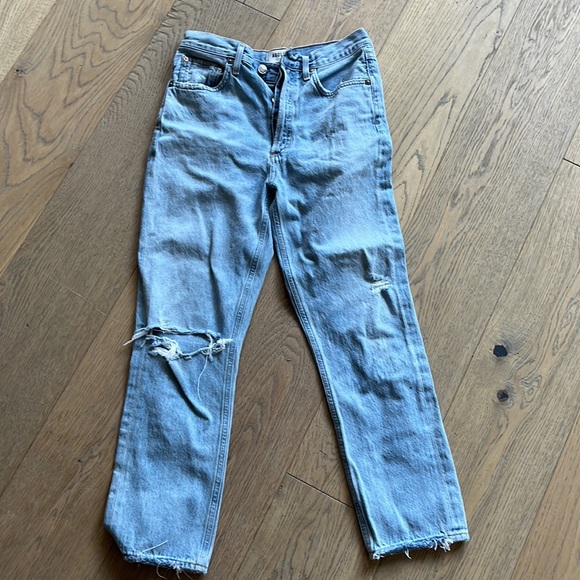 Agolde Riley High Rise Straight Crop in Shatter size 26 - Picture 5 of 10